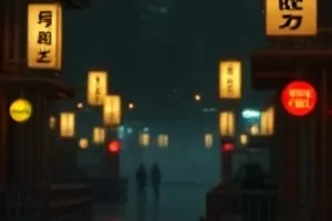 《雪夜访客》雪中门廊脚印全景图